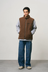 Reversible Sherpa Vest - Dark Brown / Black