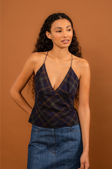 Roberta Singlet - Midnight Forest Tartan