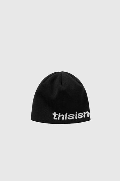 SP-Logo No Cuff Beanie - Black