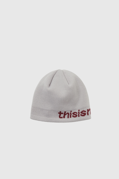 SP-Logo No Cuff Beanie - Off White