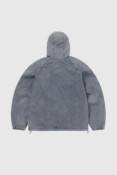 SP-Logo Denim Windbreaker - Washed Blue