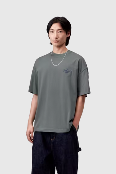 S/S Signature Script T-Shirt - Silver Pine / Jupiter