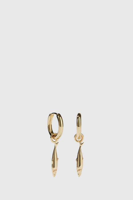 Sardine Charm Earrings - Gold Plated