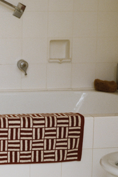 Saroma Bath Mat - Mudbrick / Crème