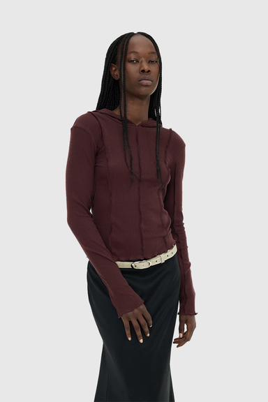 Segment Hooded Top - Garnet