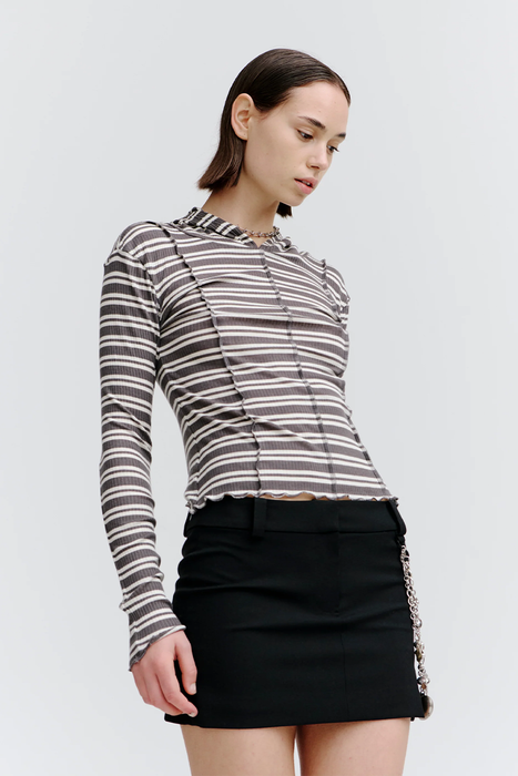 Segment Hooded Top - Stripe