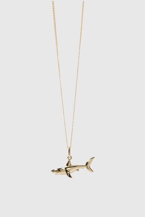 Shark Charm Necklace - Gold Plated