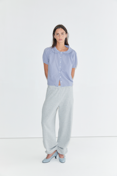 Side Pleat Pant - Grey Marle
