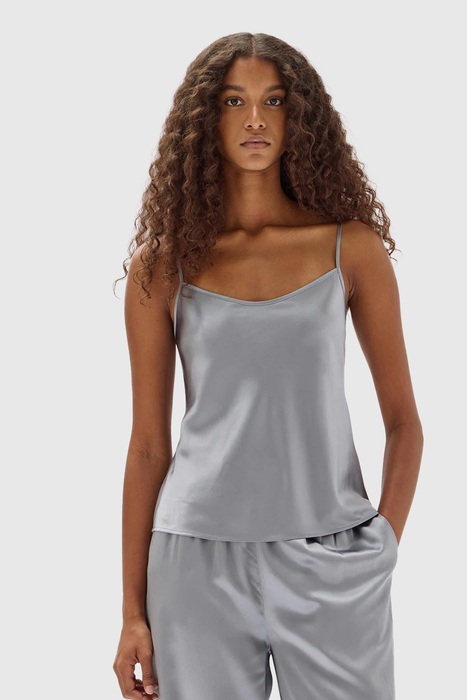 Signature Silk Cami - Silver