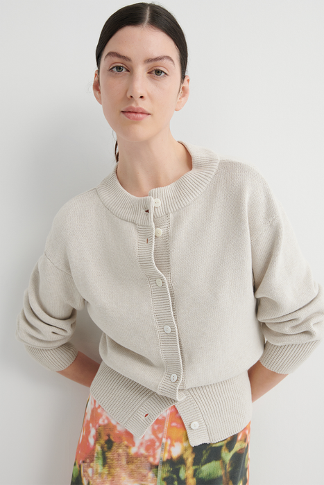 Silhouette Cardigan - Oat Melange