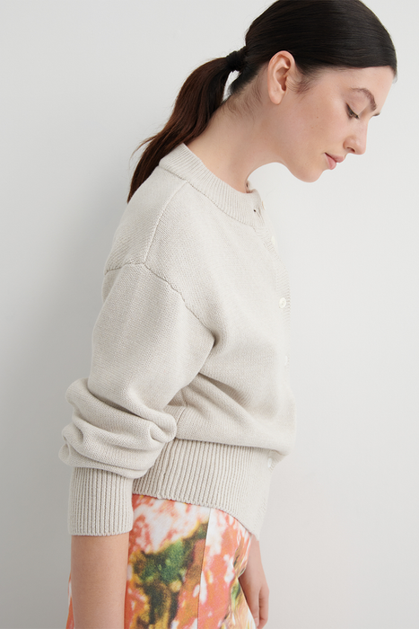 Silhouette Cardigan - Oat Melange
