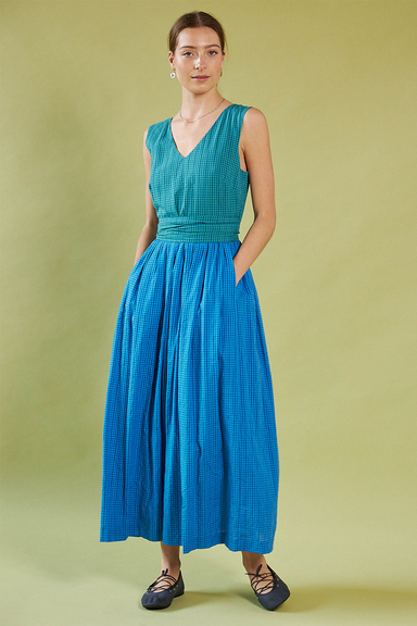 Smell of the Sea Wrap Dress - Gingham Multi