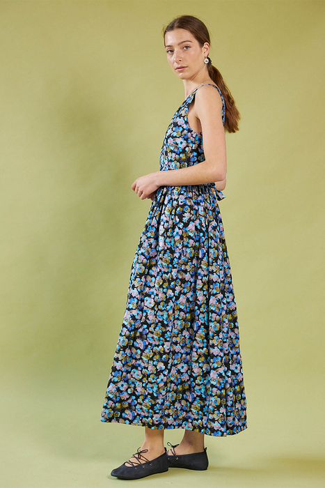 Smell of the Sea Wrap Dress - Acid Pansy