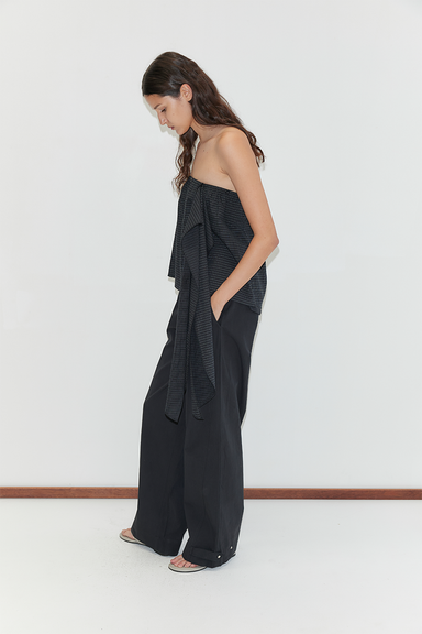 Snap Tab Pant - Black