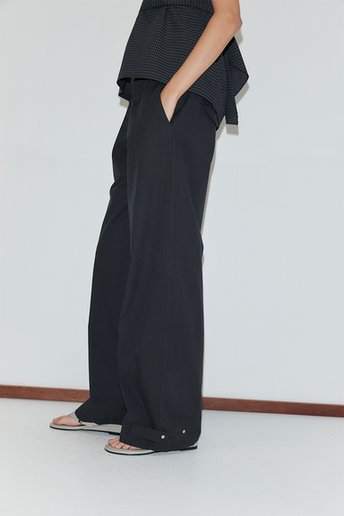 Snap Tab Pant - Black