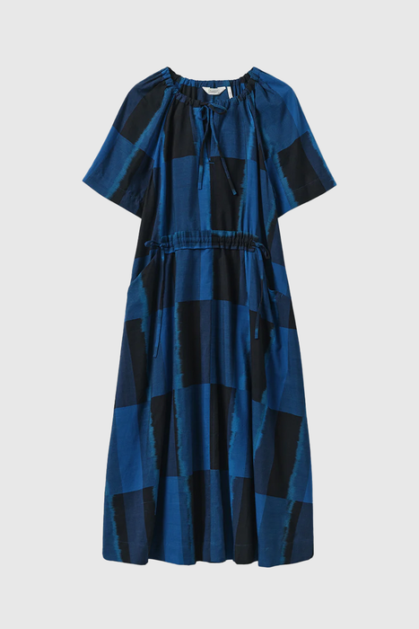 Sobremesa Cotton Ikat Dress - Bright Blue