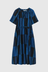 Sobremesa Cotton Ikat Dress - Bright Blue