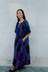 Sobremesa Cotton Ikat Dress - Bright Blue