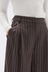 Sofia Wool Pinstripe Pant - Chestnut Stripe