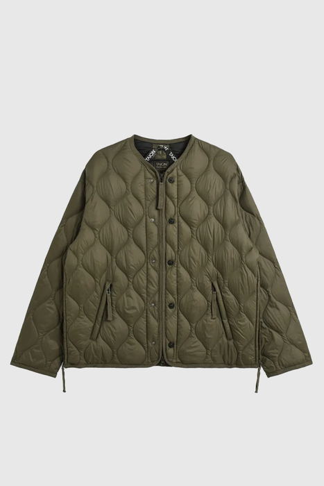 Soft Shell Military M65 Liner W-Zip Short Down Jacket - Dark Olive