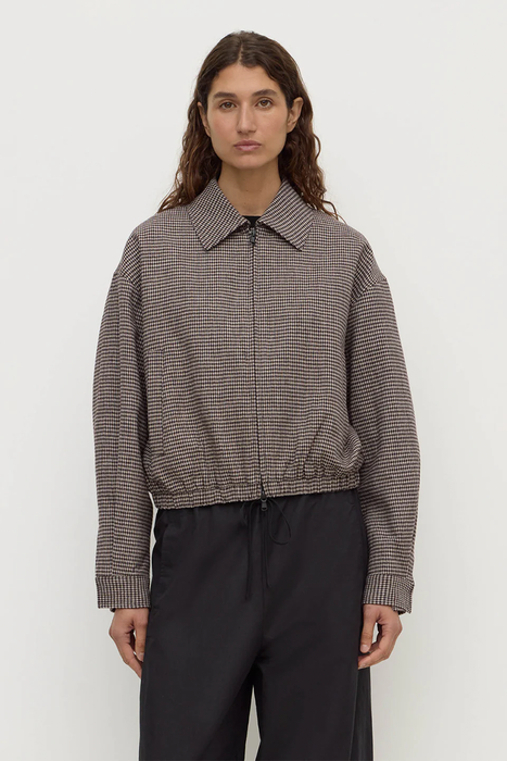 Solana Wool Jacket - Brown / Black Check