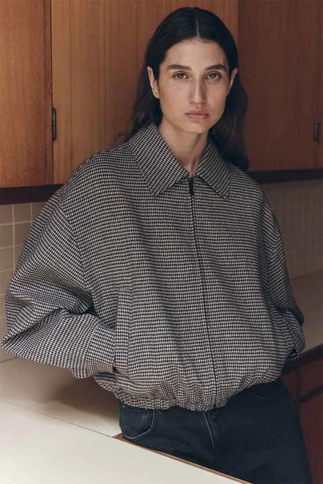 Solana Wool Jacket - Brown / Black Check