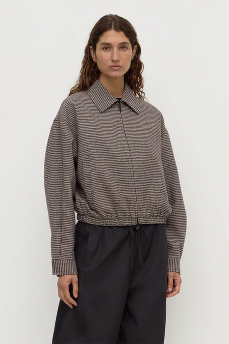 Solana Wool Jacket - Brown / Black Check