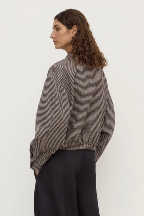 Solana Wool Jacket - Brown / Black Check