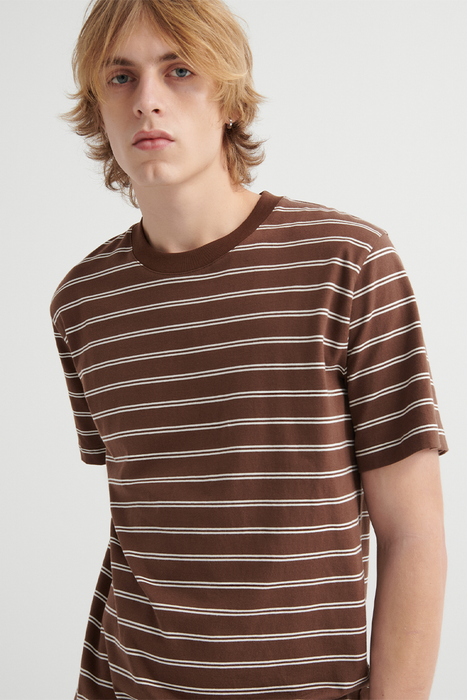 Staple Tee - Brown Stripe