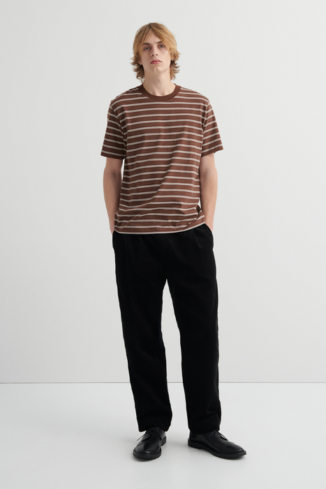 Staple Tee - Brown Stripe
