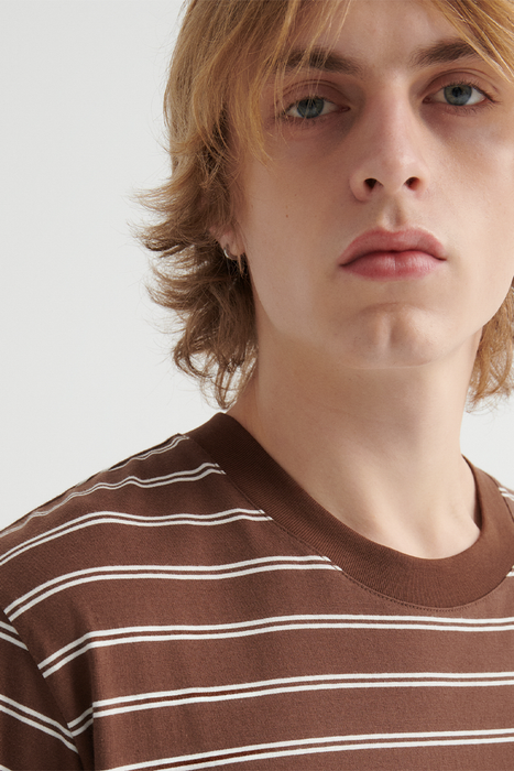 Staple Tee - Brown Stripe