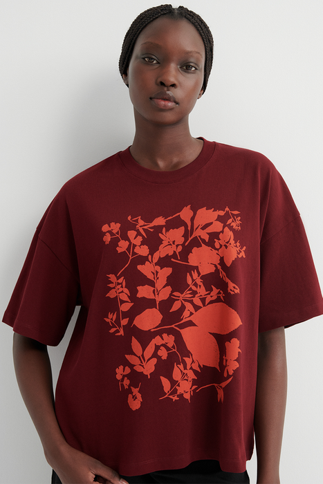 Stencil Tee - Maroon