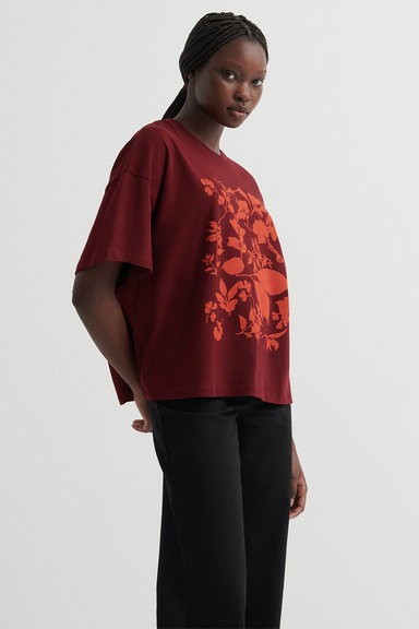 Stencil Tee - Maroon
