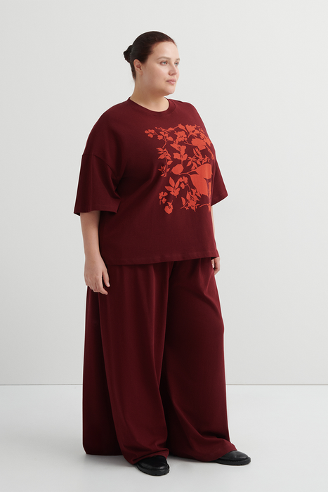 Stencil Tee - Maroon