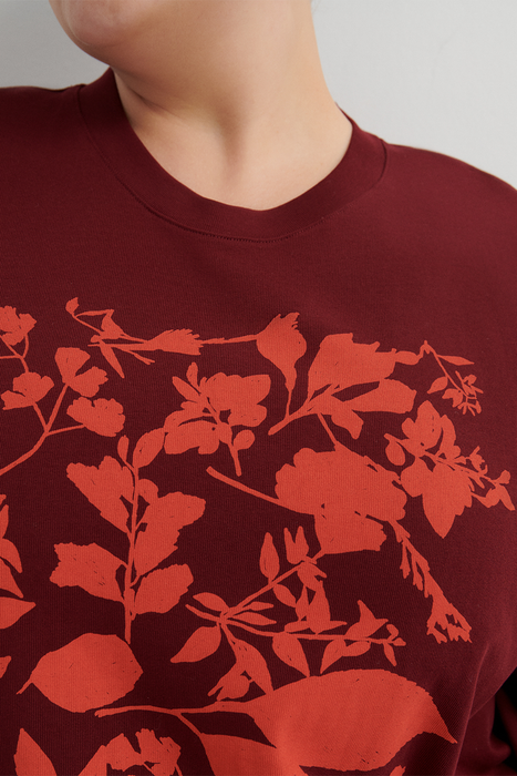 Stencil Tee - Maroon