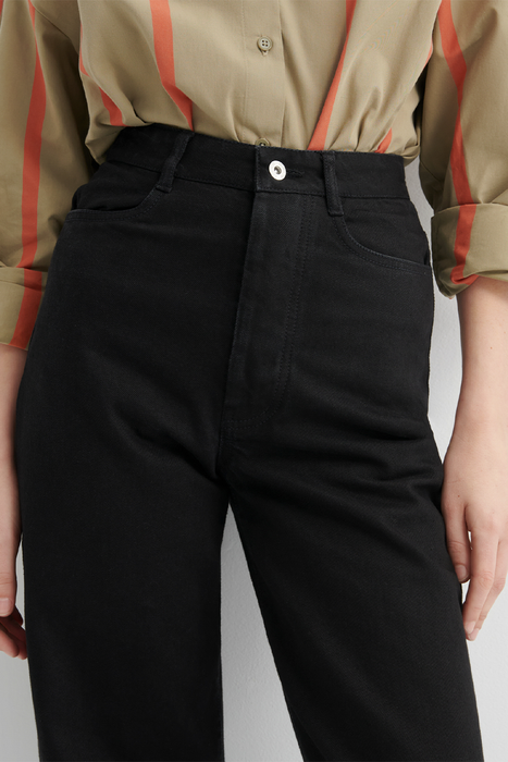 Straight Leg Jeans - Black Denim