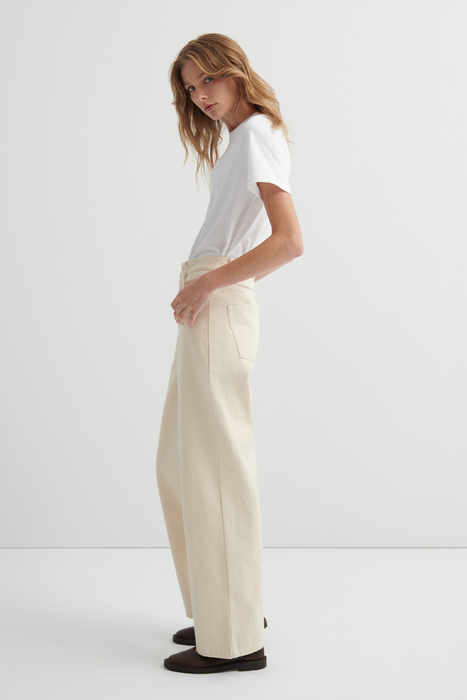 Straight Leg Jeans - Ecru Denim