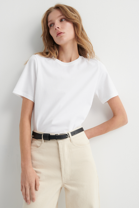 Straight Leg Jeans - Ecru Denim