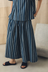 Stripe Cotton Culottes - French Blue