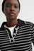 Stripe Polo - Black Ecru Stripe