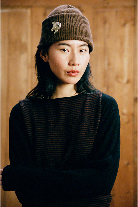 Striped Star Vest - Chestnut / Black Stripe