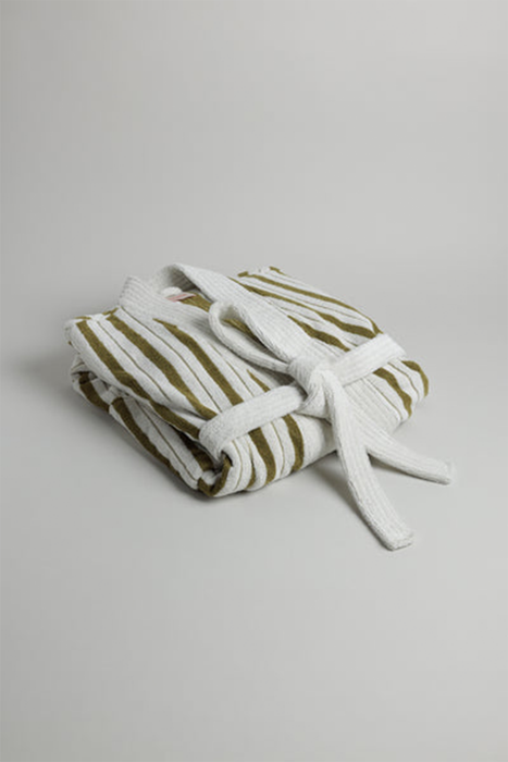 Sulis Bath Robe Heavyweight - Caper / Chalk