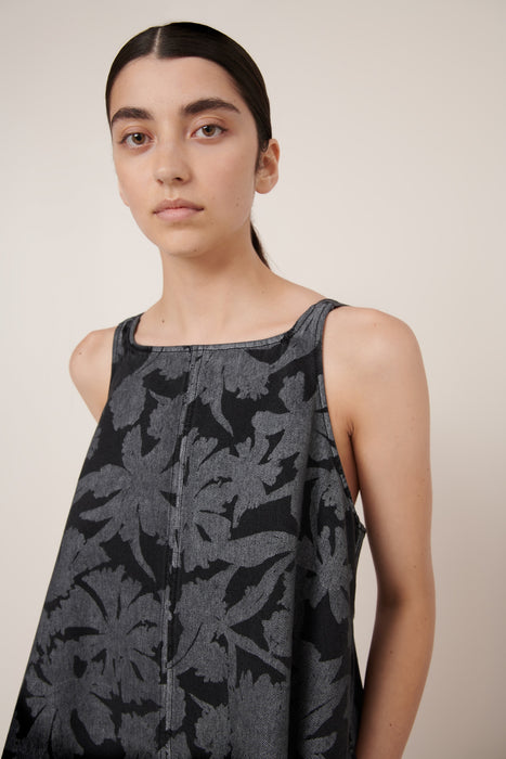 Swing Dress - Etched Denim