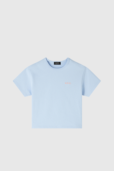 T-Shirt Boxy Petite VPC - Bleu Ciel / Rose