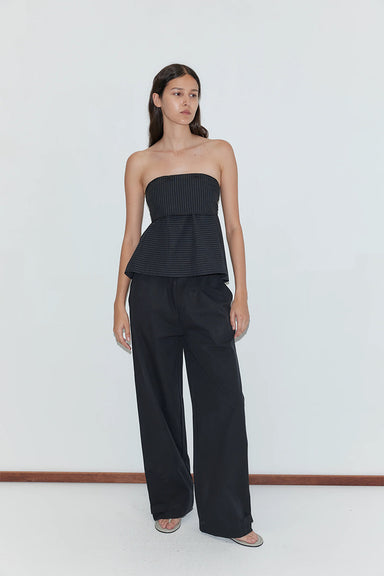 Snap Tab Pant - Black