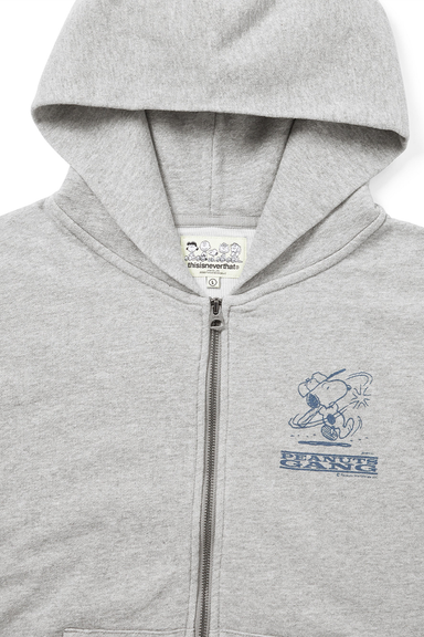 TNT Peanuts Zip up Hoodie - Heather Grey
