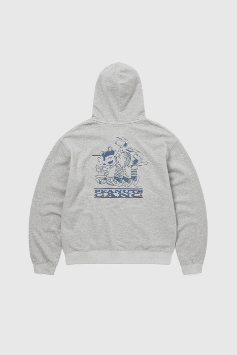 TNT Peanuts Zip up Hoodie - Heather Grey