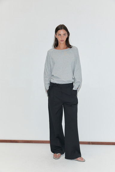 Tab Belt Pant - Black Square