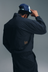 Taki Checkered Jacket - Navy