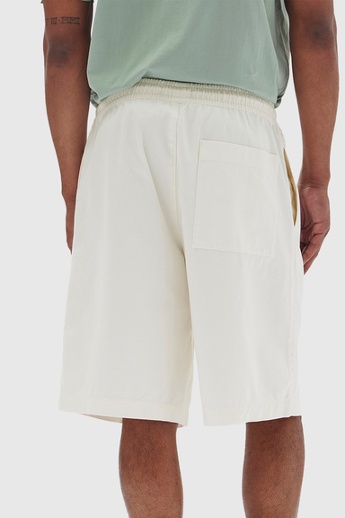 Tim Wide Cotton Short - Cream